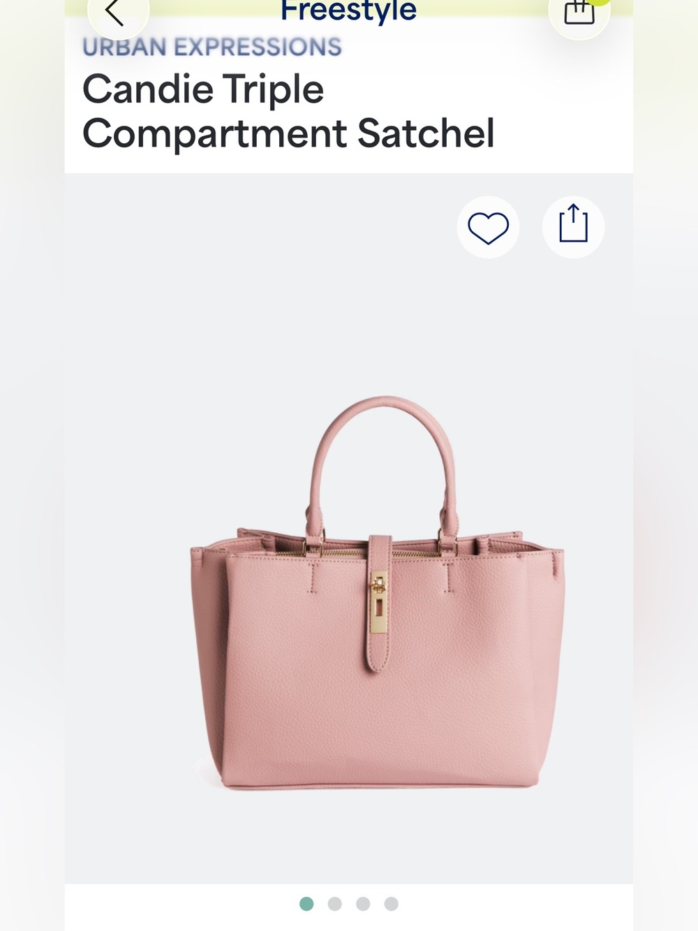 NWT URBAN EXPRESSIONS satchel bag pink